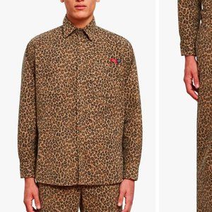 Dickies 1922 x Opening Ceremony All Over Leopard Print Long Sleeve Shirt  Small